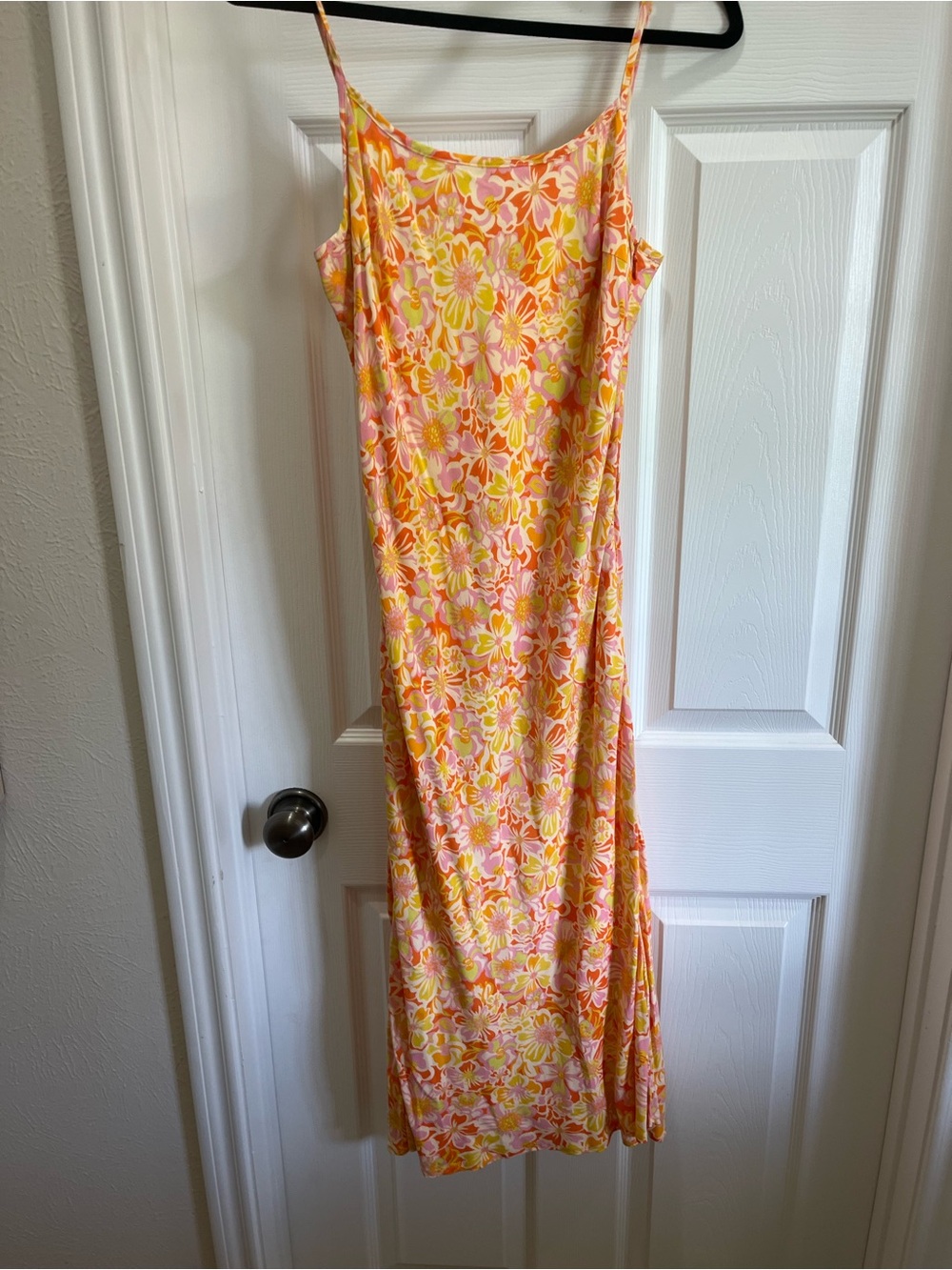 Rhythm Floral Midi Slip Dress in Yellow and Pink